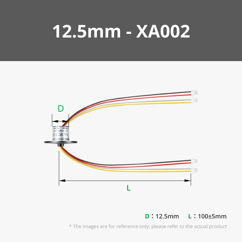 2 Wires Slip Ring 12.5mm with SH1.0 Connector