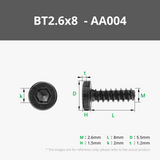 BT2.6 Socket Head Cap Self Tapping Screw (SHCS)