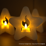 D37.2x36.6mm LED Flame Tea Light Candle Set (12pcs)