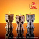 Halloween Cute Creepy Candle Holder